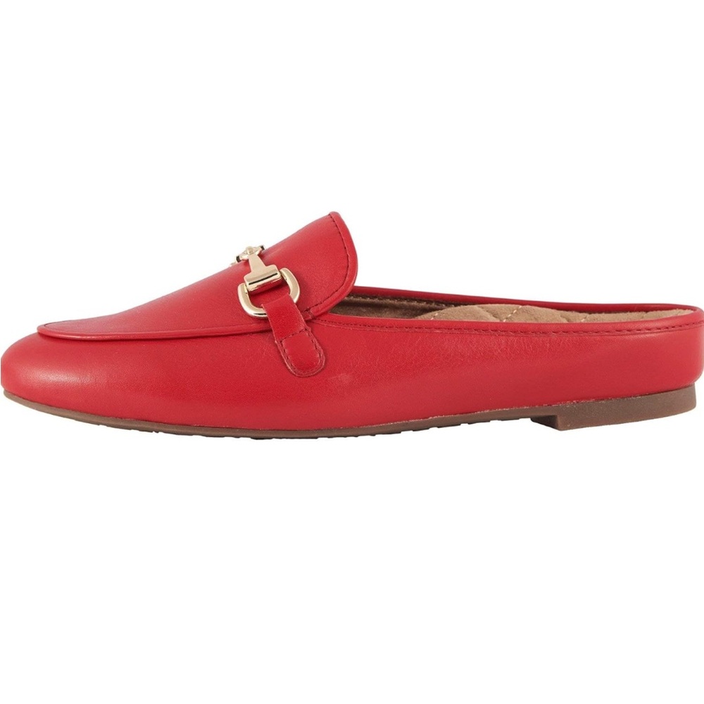 Vionic Red Wise Salie Leather Mules Women’s Size 8.5